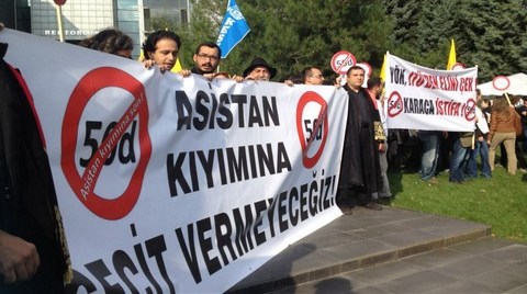 İTÜ Araştırma Görevlileri 'Asistan Kıyımı'nı Protesto Etti