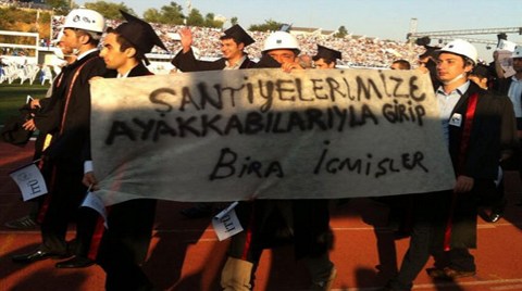 İTÜ Mezuniyet Töreninde Gezi Protestosu!