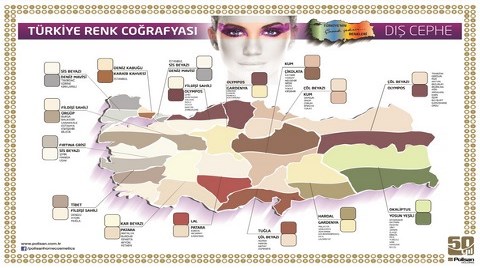 Türkiye’de Boyanın 'Renk Haritası'nı Çıkardı