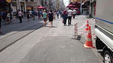 Tarihi İstiklal Caddesi'ne Asfalt Döktüler!