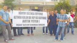 İnşaat İşçileri Eylemlerini Sürdürüyor