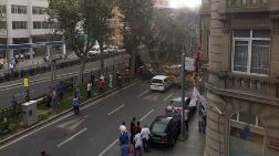 Taksim'de İnşaat İskelesi Çöktü