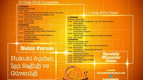 Nehir Forum: Hukuki Bakışla Türkiye'de İşçi Sağlığı ve Güvenliği