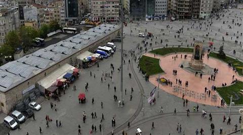 Beton Yığını Taksim'e 'Yeşil Saksıdan Adacıklar'!