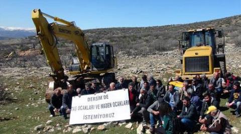 Tunceli'de Köylülerden Taş Ocağı Tepkisi