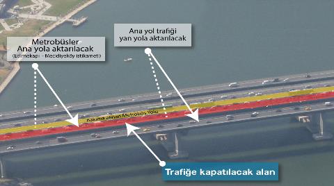 Haliç Köprüsü Metrobüs Yolu Bakıma Alındı