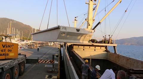 Marmaris'ten İsrail'e Beton Yüzer İskele 