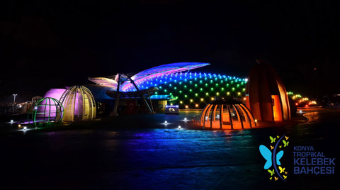  Konya'daki Kelebek Bahçesi LED Armatürlerle Aydınlatıldı