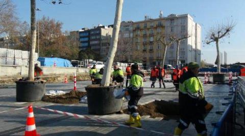 Taksim Meydanı Ağaçlanıyor