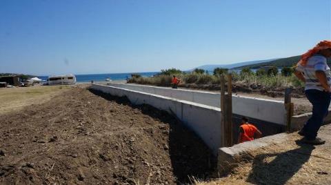 1. Derece Doğal Sit Alanına Beton Boru Döşediler