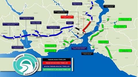 İstanbul'a 16 Tünel Daha Geliyor