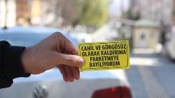 Hatalı Park Eden Araca Sticker'lı İfşa