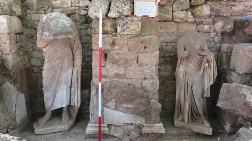 Side Antik Kentinde Roma Dönemine Ait İki Heykel Bulundu