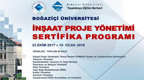 İnşaat Proje Yönetimi Sertifika Programı 2017