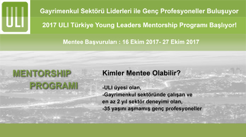 ULI Türkiye Young Leaders Mentorship Programı Başvuruları