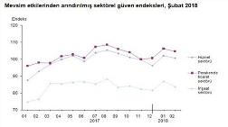 Sektörel Güven Endeksleri Şubatta Geriledi