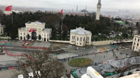 Beyazıt Meydanı'ndaki Çevre Düzenlemesi Durdu