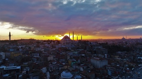 Galata Kulesi'nde Gün Batımı Mest Etti