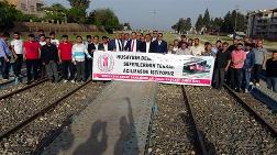 Nusaybin'de Tren Seferi Protestosu