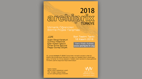 ARCHIPRIX-TR 2018 Mimarlık Öğrencileri Bitirme Projesi Yarışması ARCHIPRIX-TR 2018 Mimarlık Öğrencileri Bitirme Projesi Yarışması