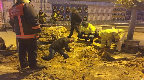 Kadıköy’de İş Makinesi Doğal Gaz Borusunu Deldi