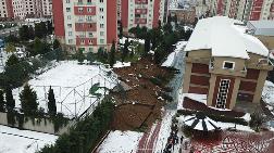 Başakşehir'de Okulun İstinat Duvarı Çöktü