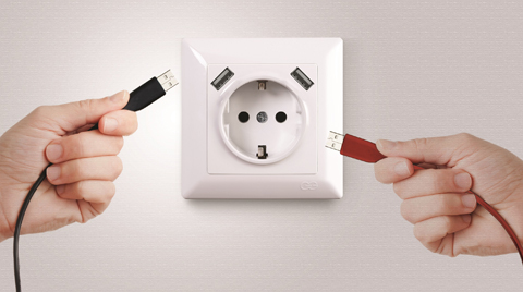 Günsan'dan Visage USB Topraklı Şarjlı Priz