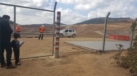 Kaz Dağları'nda Maden Sahası Girişine Beton Döküldü