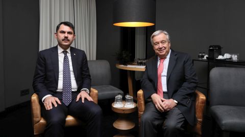 Bakan Kurum BM Genel Sekreteri Guterres ile Görüştü