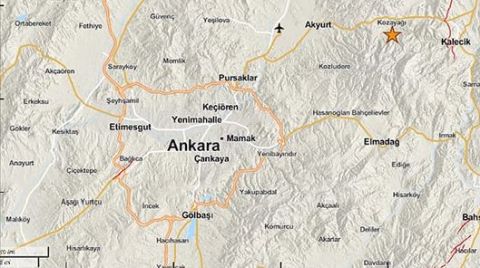 Ankara'da 4,5 Büyüklüğünde Deprem Meydana Geldi