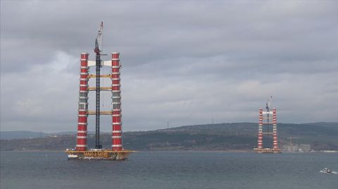 1915 Çanakkale Köprüsü'nün Ayakları Yükseliyor