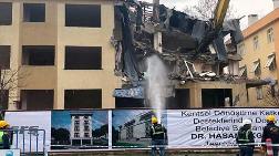 Büyükçekmece'de Riskli Bina Belediye Ekiplerince Yıkıldı