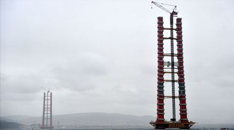 Simgelerin Köprüsü'nde Kule Yüksekliği 230 Metreye Ulaştı