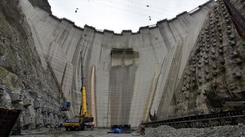 Yusufeli Barajı'nda Yükseklik 200 Metreye Ulaştı