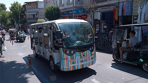 Büyükada'da Elektrikli Araçların Test Sürüşü Yapıldı