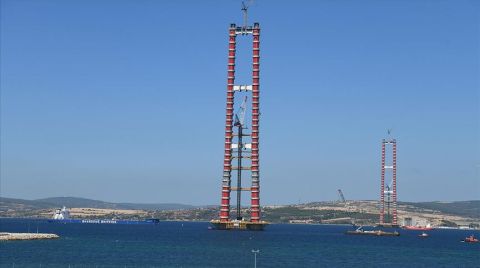 Çanakkale Köprüsü'nün Yaklaşım Viyadük Çalışmaları Sürüyor