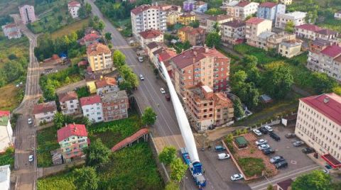 Rüzgar Türbini Kanatları Böyle Taşındı