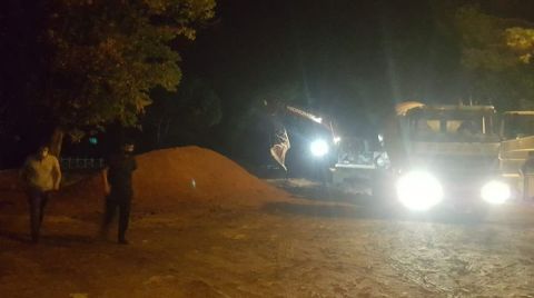 Ordu Belediyesi’nden Gece Beton Dökümü