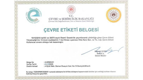 VitrA Karo’ya Çevre Etiketi Belgesi