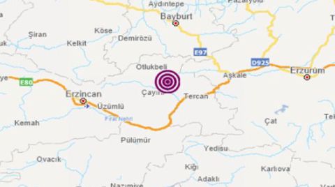 Erzincan'da 4.3 Büyüklüğünde Deprem