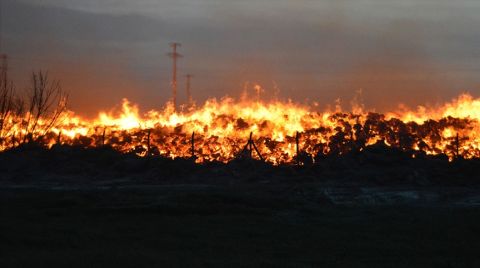 Afyonkarahisar'da Biyokütle Enerji Santralinde Yangın Çıktı