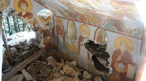 Sümela Manastırı'nın Kayalıklarındaki Saklı Şapel Restore Edilecek