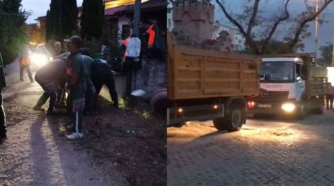 Üsküdar Belediyesi İş Makineleriyle Validebağ'a Girdi