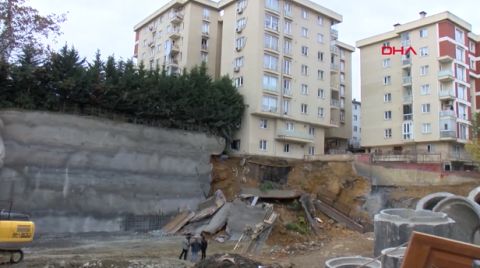 Üsküdar'da İstinat Duvarı Çöktü