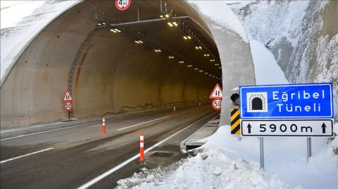 Eğribel Tüneli'nin Bir Tüpü Ulaşıma Açıldı