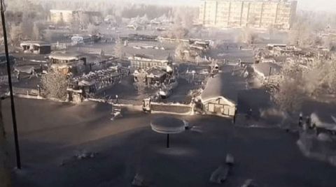 Rusya'da Siyah Kar Yağdı