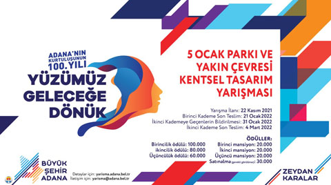 5 Ocak Parkı ve Yakın Çevresi Kentsel Tasarım Yarışması Sonuçlandı