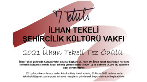 2021 İlhan Tekeli Tez Ödülü