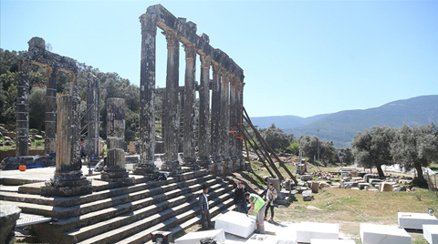 Zeus Lepsynos Tapınağı Orijinal Görünümüne Kavuşuyor