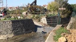 Kemerköy'deki Proje için Derenin İstinat Duvarı Yıkılarak Yol Geçirildi